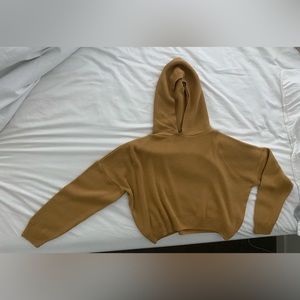 Mustard Yellow Knitted Hoodie